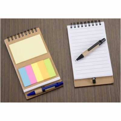 Bloco de Anotações com Caneta e Post-it