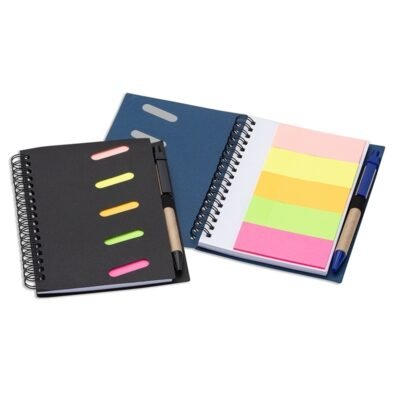 Bloco de Anotações com Caneta e Autoadesivos