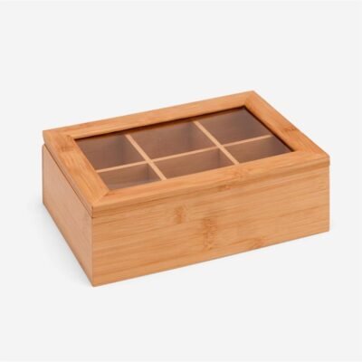 Caixa para Chás em Bambu/Poliestireno