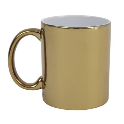 Caneca de Porcelana Metalizada