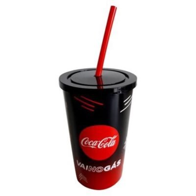 Copo Mold Label 600 ml com tampa e canudo