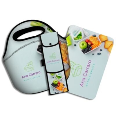 Kit Lancheira + Porta Talher + Jogo Americano