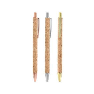 Caneta de Metal e Cortiça