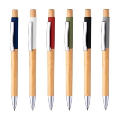 Caneta Alumínio e Bambu