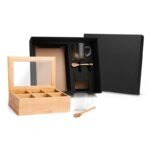 Kit Para Chá Com Caixa Em Bambu E Colheres - 5 Pçs