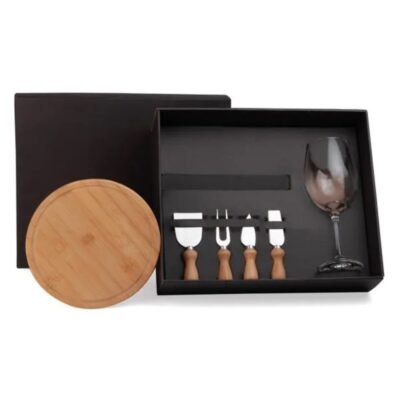 Conj. Taça, Tábua E Utensilios - 6 Peças