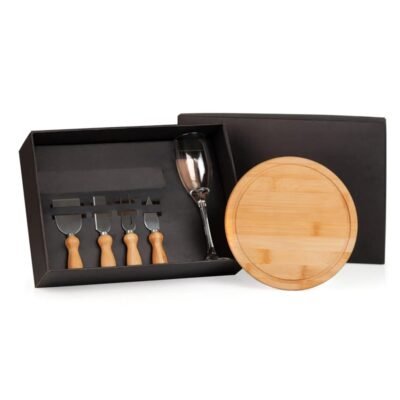 Conj. Taça. Tábua E Utensilios - 6 Peças